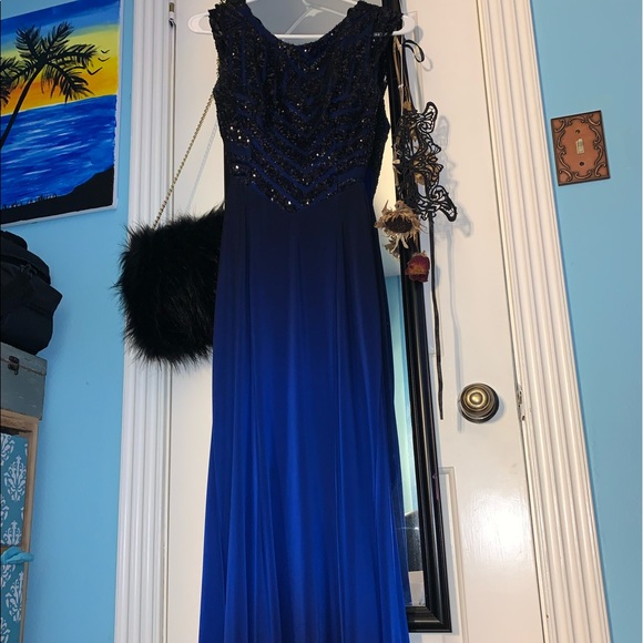 Blue black ombré prom dress - Picture 2 of 3